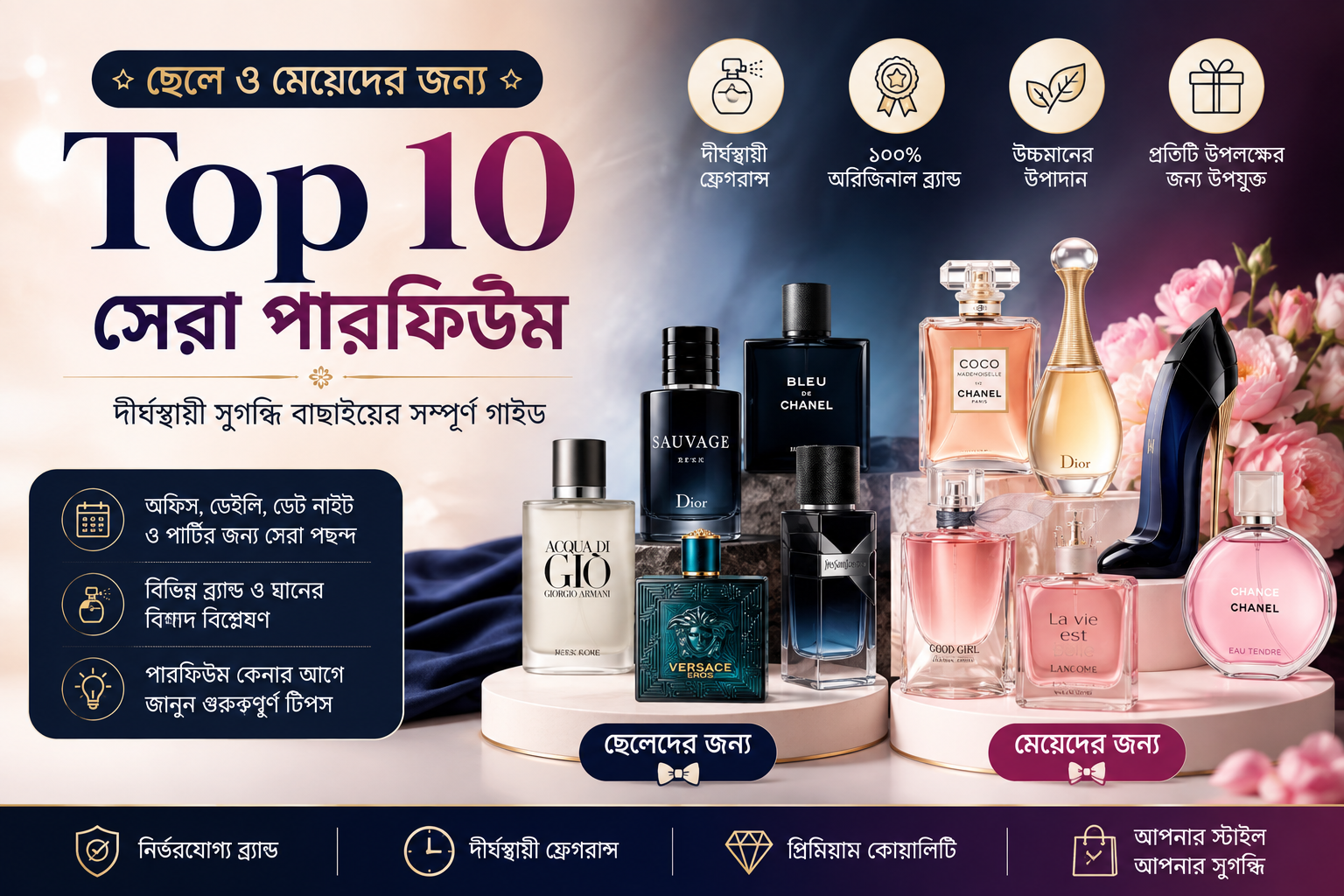 ছেলে ও মেয়েদের জন্য Top 10 সেরা পারফিউম
