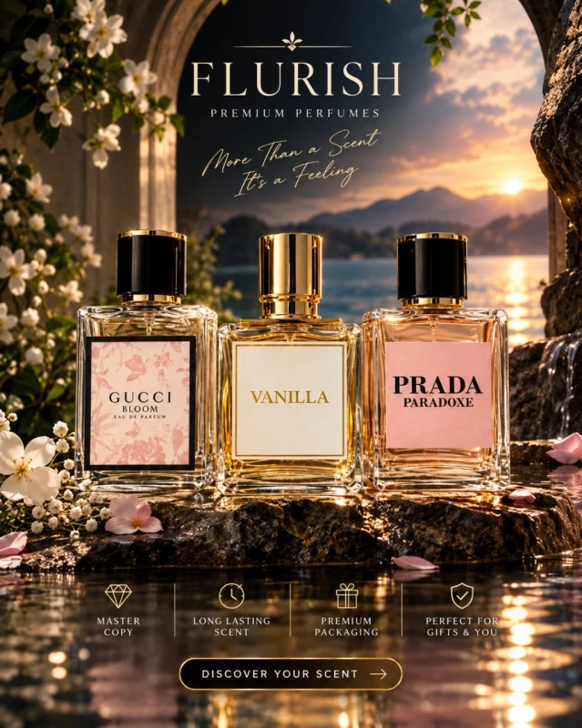 ফেমিনিন অ্যান্ড এলিগ্যান্ট ৩-ইন-১ কম্বো (Prada, Vanilla, Gucci Bloom)