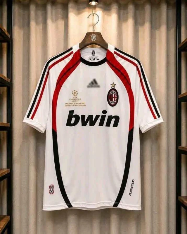AC Milan 2007 Champions League Final Retro White Jersey
