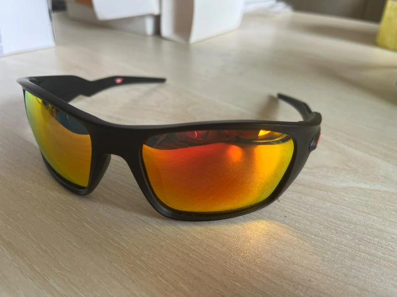 Black-Red Pro Cycling & Biker Shield Sunglass with Power Frame Clip